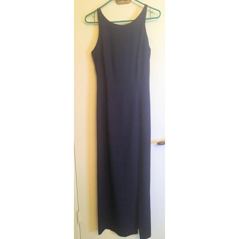 Floor length gown purple dress